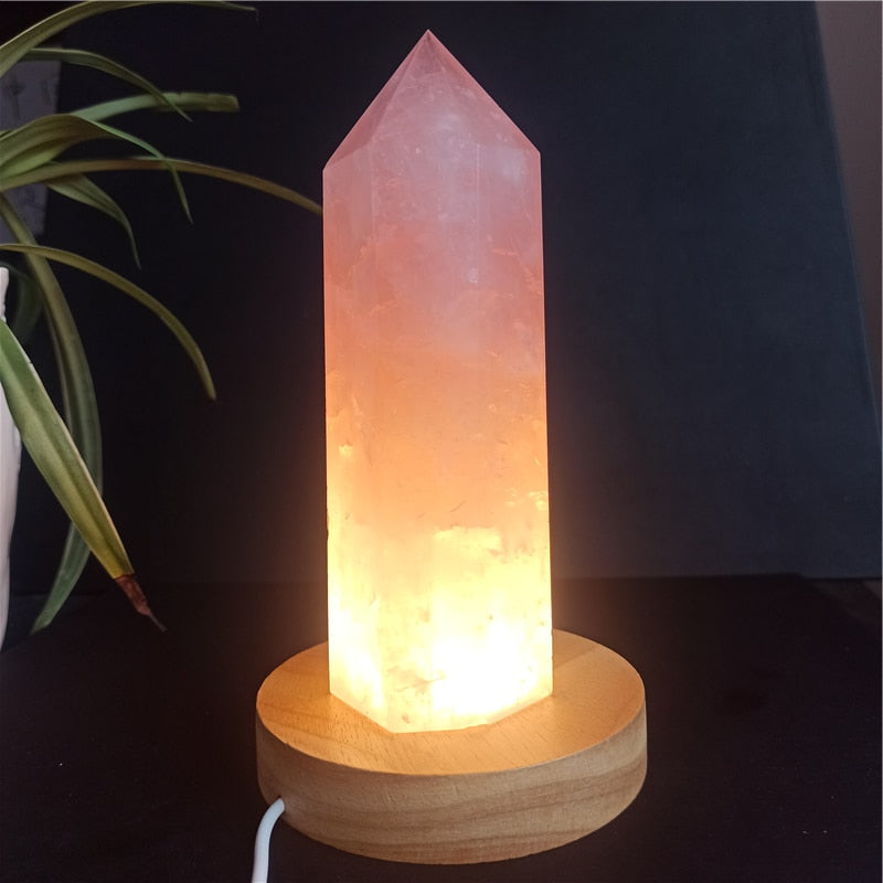 Handmade Rose Quartz Lamp